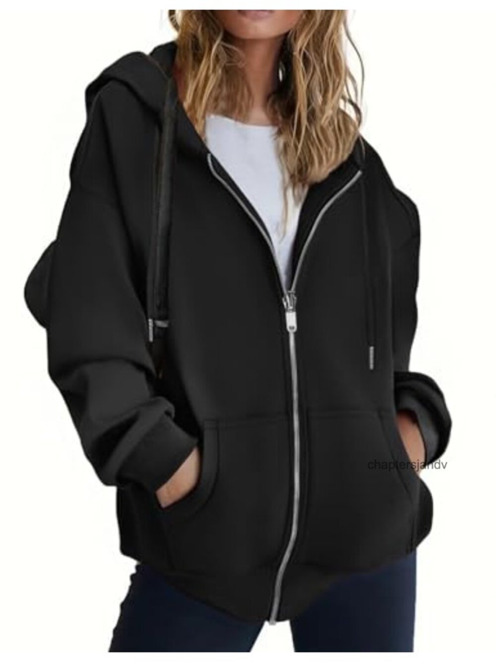 Oversized Zip Up Hoodie Women Fleece Sweatshirt Athletic Relaxed